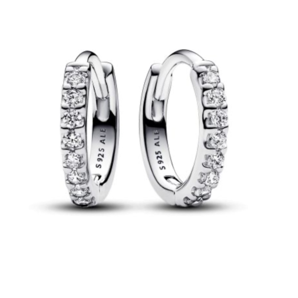 Pandora Sparkling Huggie Hoop Earrings